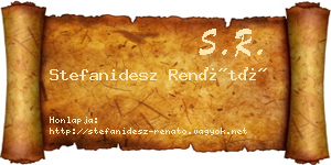 Stefanidesz Renátó névjegykártya