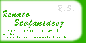 renato stefanidesz business card