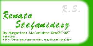 renato stefanidesz business card
